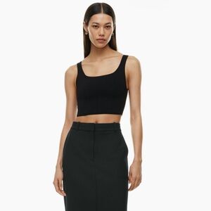 Babaton Sculpt Knit Squareneck Cropped Tank